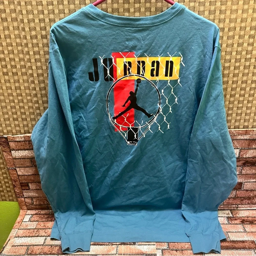 Jordan Teal Long Sleeve Shirt size XL